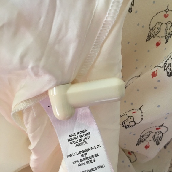 NWT 100% Silk Juicy Couture Angel Lovebirds Dress - Picture 13 of 13